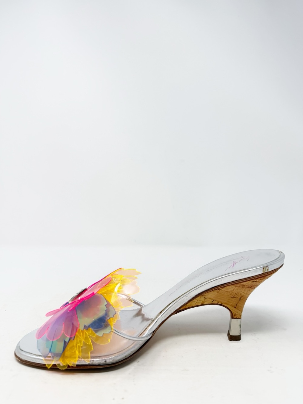Giuseppe Zanotti Vintage Rare Butterfly Mule Heels Womens Size EU 37 - Picture 7 of 11